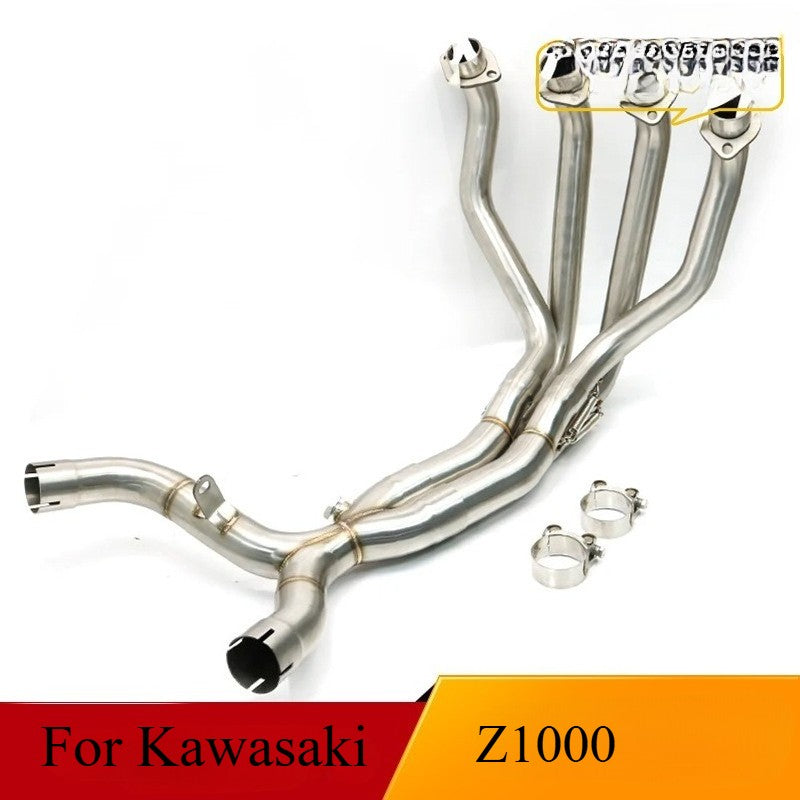 Modified Titanium alloy Exhaust Front Header Link Pipe For Kawasaki Z1000 10-17
