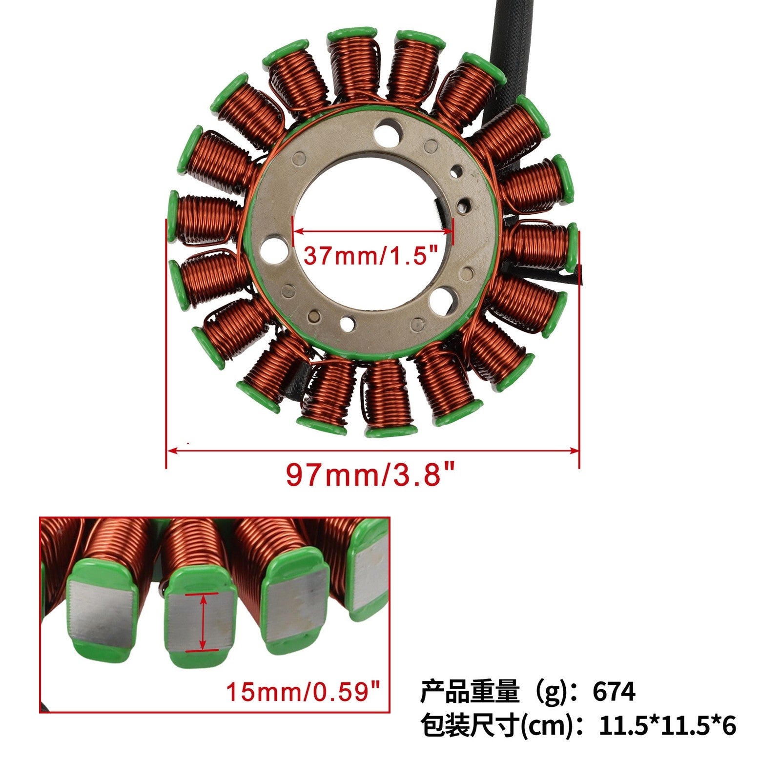 Generator Stator Coil For Yamaha 4D3-81410-00 YFM250R Raptor 250 2008-2013