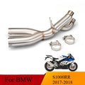 Exhaust Muffler Mid Link Pipe Sliencer For BMW S1000RR S 1000 RR 2017-2018