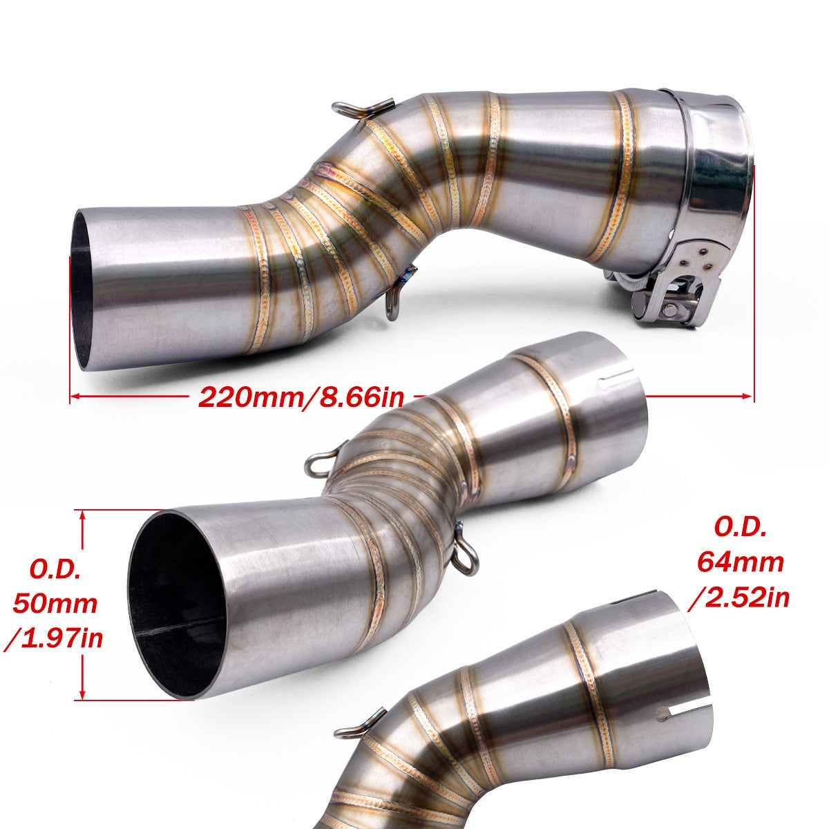 Exhaust Mid Link Pipe Stainless Steel Fit For BMW R1200GS ADV 2013 2014-2019