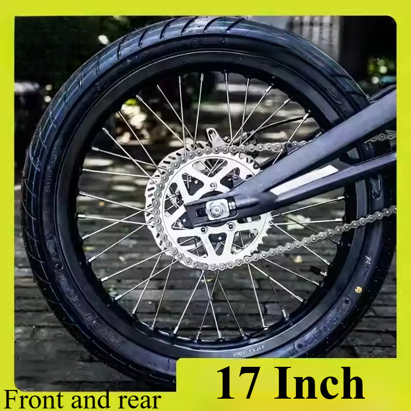 Front and rear 17-inch Supermoto wheel set for Surron Light Bee