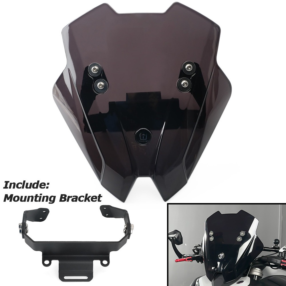 For CF-MOTO 450NK 2023-2025 Windshield Screen Deflector With Mounting Bracket
