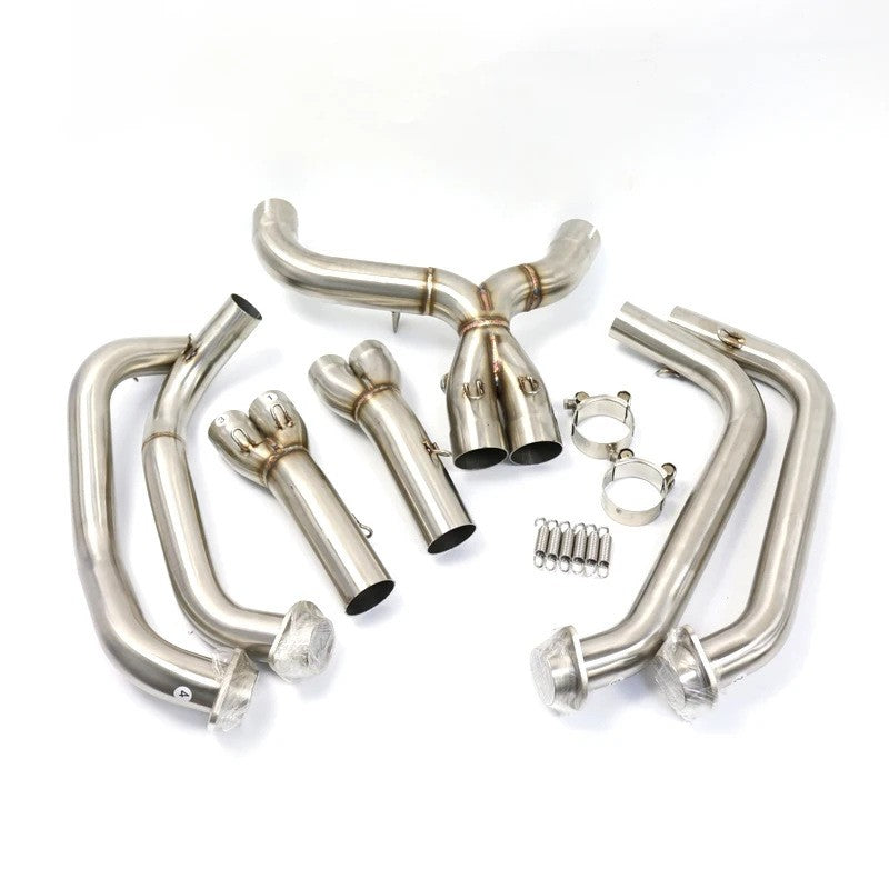 Modified Titanium alloy Exhaust Front Header Link Pipe For Kawasaki Z1000 10-17