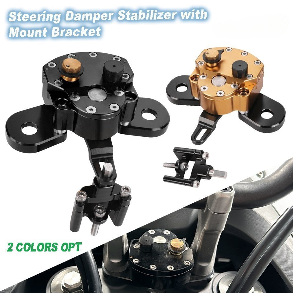 Steering Damper Stabilizer with Mount Bracket For Honda XL750 Transalp750 23-25