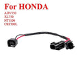 For Honda ADV350 XL750 2 Pins Auxiliary Outlet Power Socket Plug Adapter Cable+