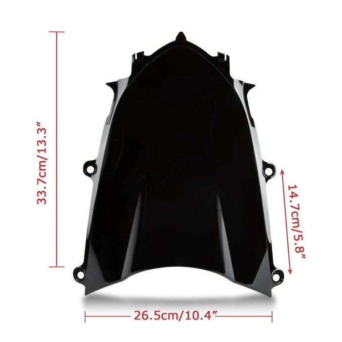 Windshield Windscreen Double Bubble For Yamaha YZF R6 600 2017-2023 ABS Plastic