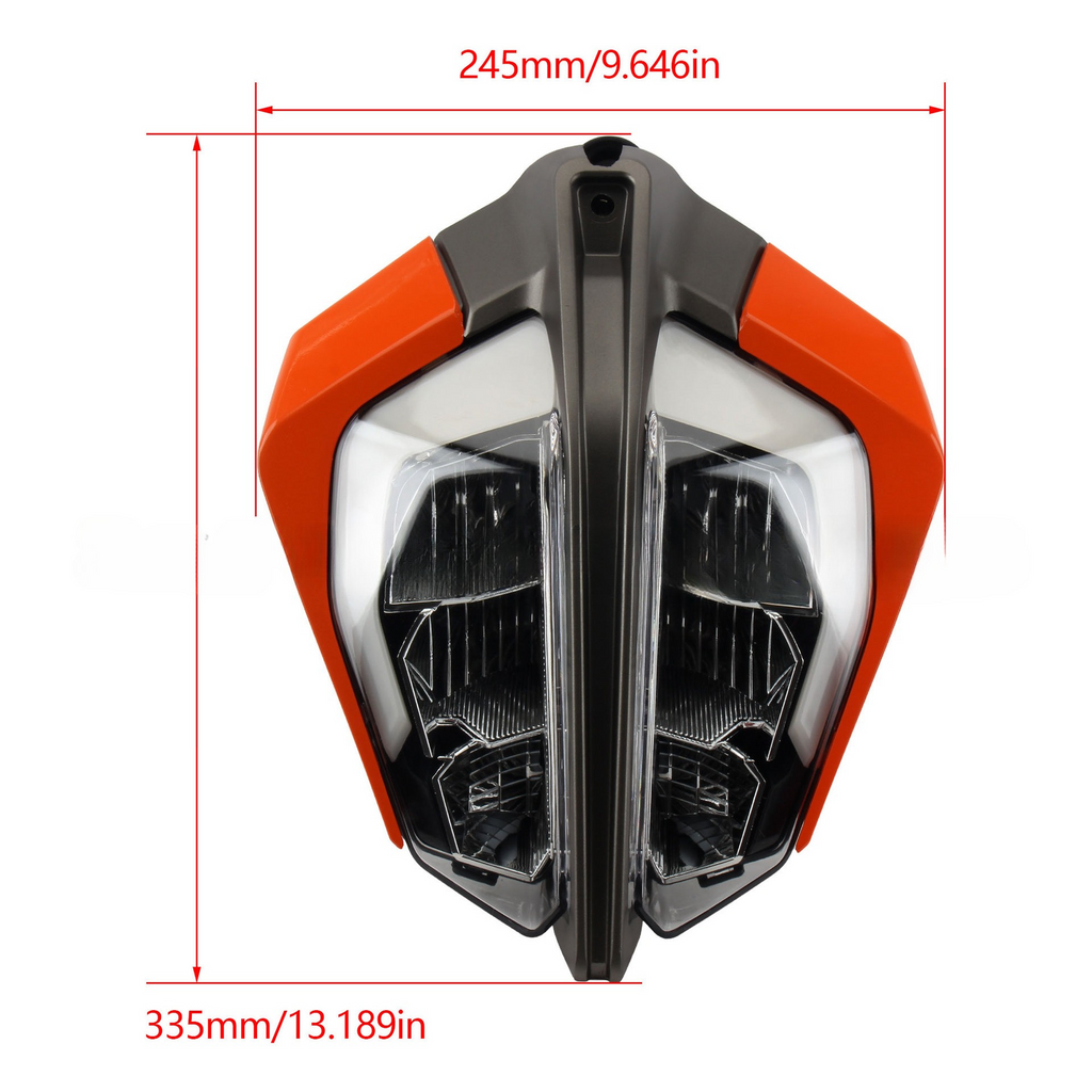 New KTM Duke 390 headlight cover with side face shields LH and RH 2018-23+