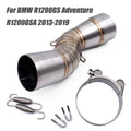 Exhaust Mid Link Pipe Stainless Steel Fit For BMW R1200GS ADV 2013 2014-2019