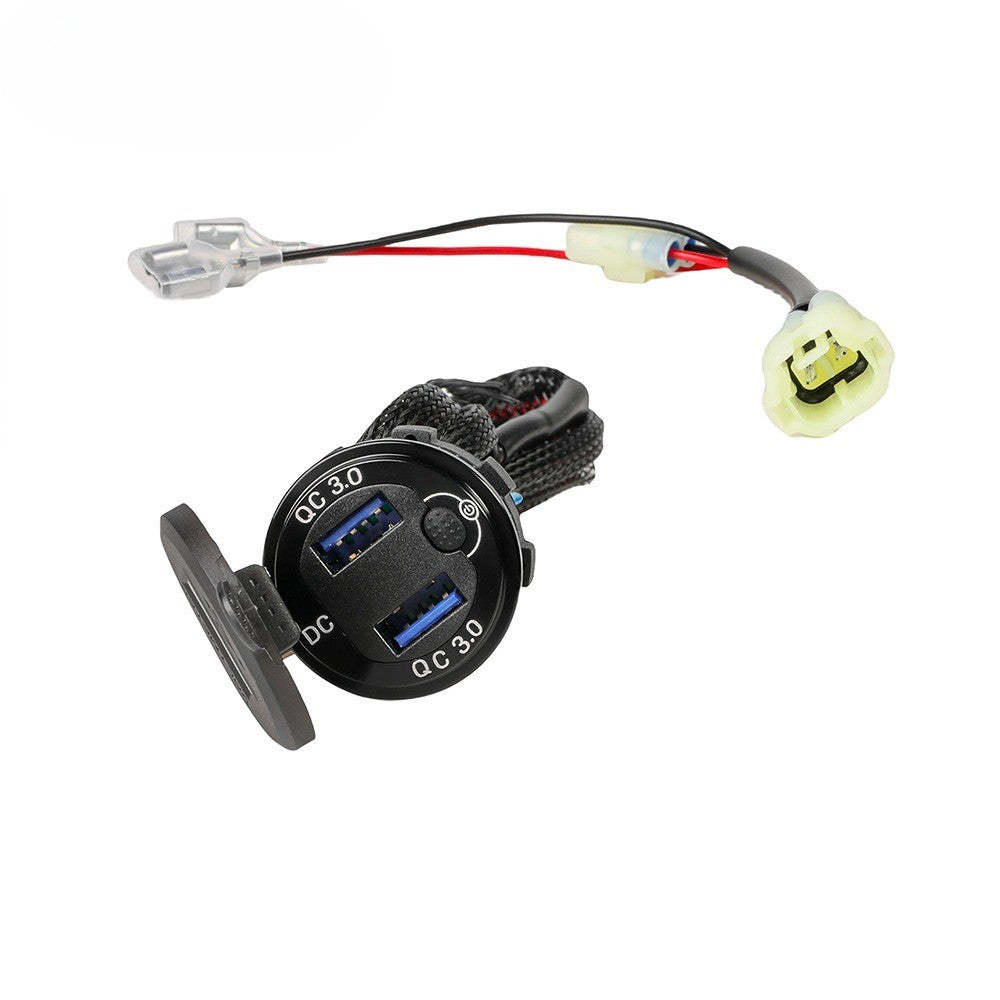 For Honda NX400/500 CB500X 3.0 Quick Charger Dual USB 12V Connector Socket Plug