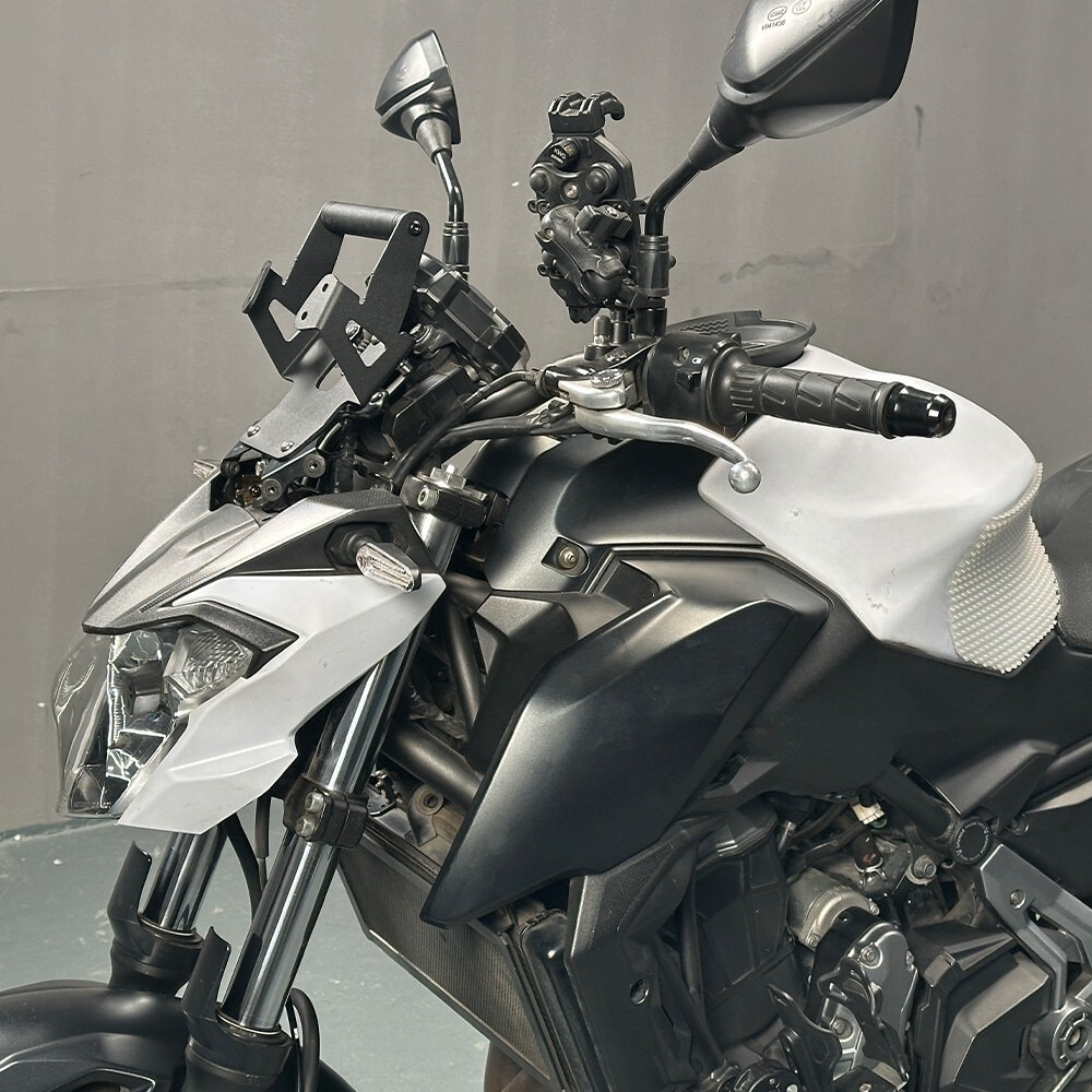 For Kawasaki Z650 ER650 Windshield Windscreen With GPS Sat Nav Extension Holder