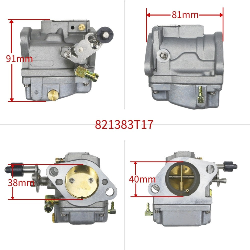 3301-821383T17 CARBURETOR Manual 40 For Mercury/Mercruiser Outboard 30 40HP