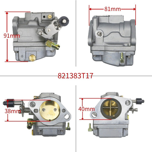 3301-821383T17 CARBURETOR Manual 40 For Mercury/Mercruiser Outboard 30 40HP