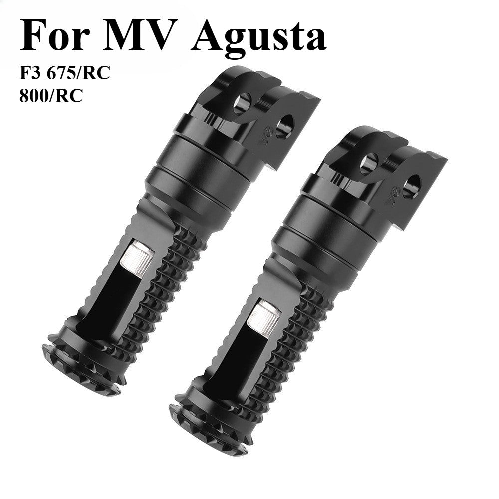 Anti-slip Front Foot Pegs Footrest Pedal Adapter For MV Agusta F3 675/RC 800/RC+