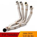 Exhaust 51mm For Yamaha 2006-2016 YZF-R6 R6 Slip-On Header Mid Link Pipe 2009