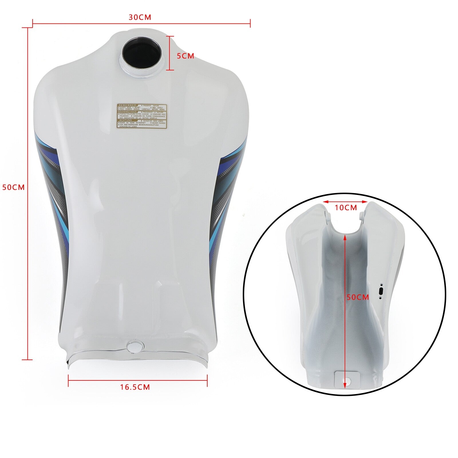 Gas Petrol Fuel Tank For Yamaha DT 125 DT125 LC 1982 Repl.# 18G-24110-00-X3
