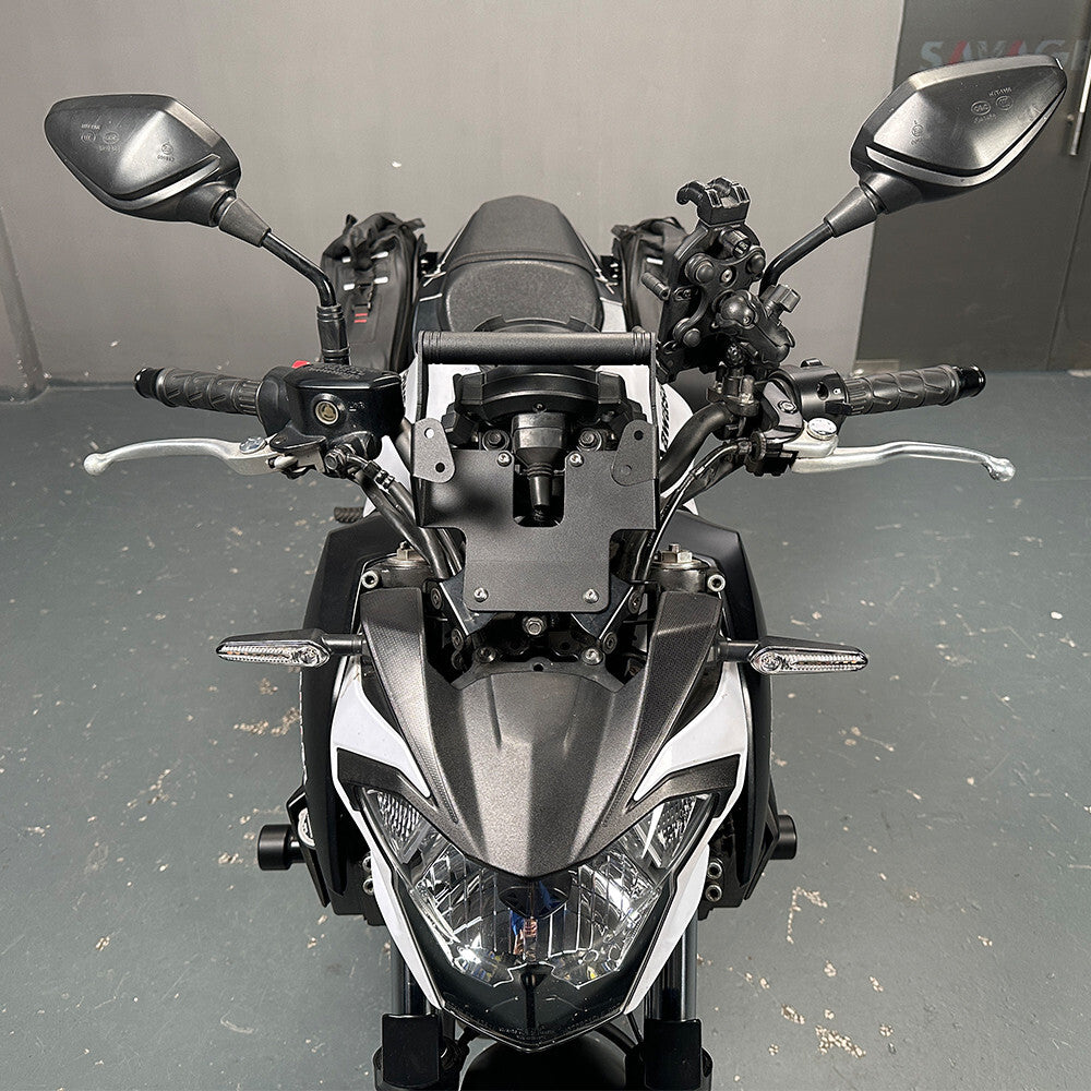 For Kawasaki Z650 ER650 Windshield Windscreen With GPS Sat Nav Extension Holder
