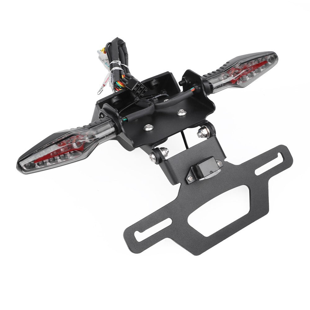 For CFMOTO 675SS/SR/SR-R/NK License Plate Holder w Tail Brake Light Turn Signal