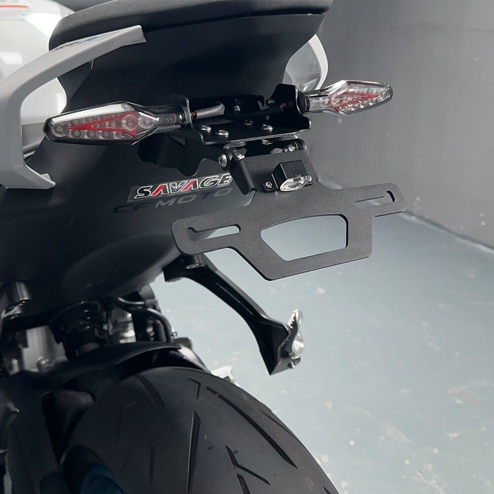 For CFMOTO 675SS/SR/SR-R/NK License Plate Holder w Tail Brake Light Turn Signal
