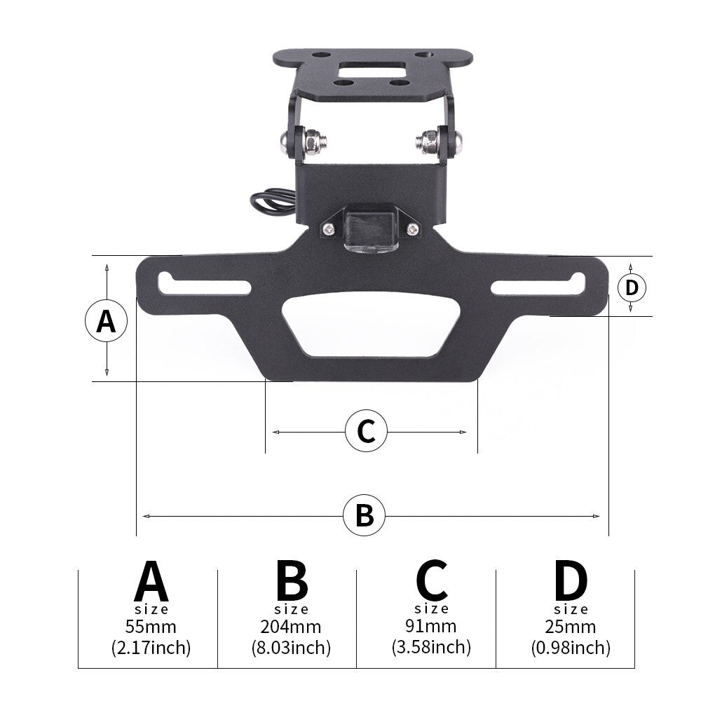 For Kawasaki Ninja 400 Tail Tidy Fender Eliminator License Plate Holder
