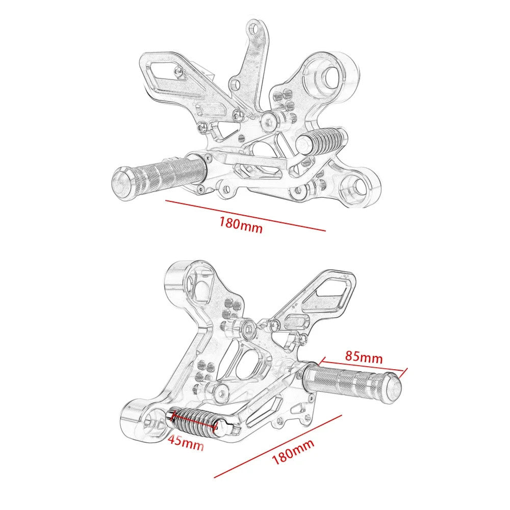 Rearset Footrest Foot Peg Pedals For Yamaha MT09 FZ09 XSR900 Tracer 900 13-2018