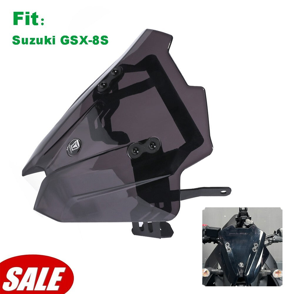 For Suzuki GSX-8S 2023-2025 Windshield Screen with GPS Sat Nav Mounting Bracket+