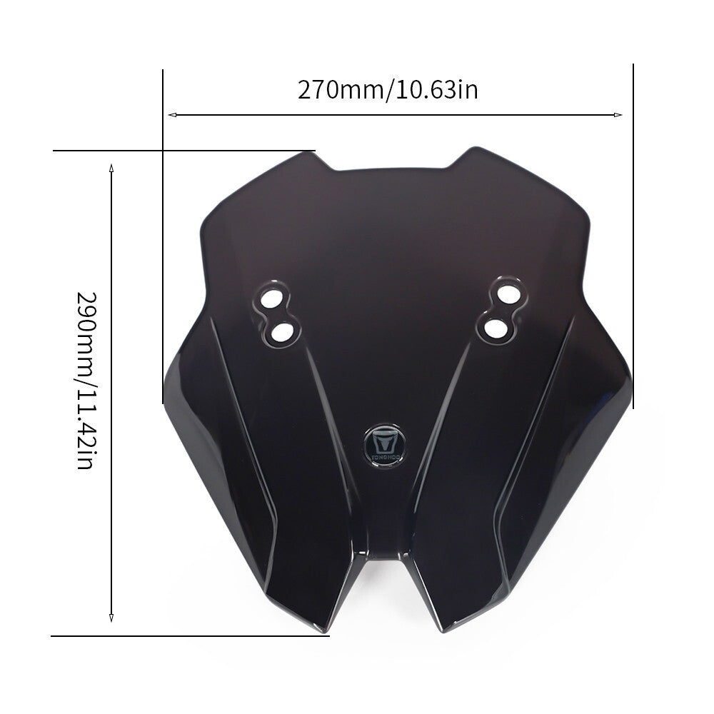 For Kawasaki Z650 ER650 Windshield Windscreen With GPS Sat Nav Extension Holder