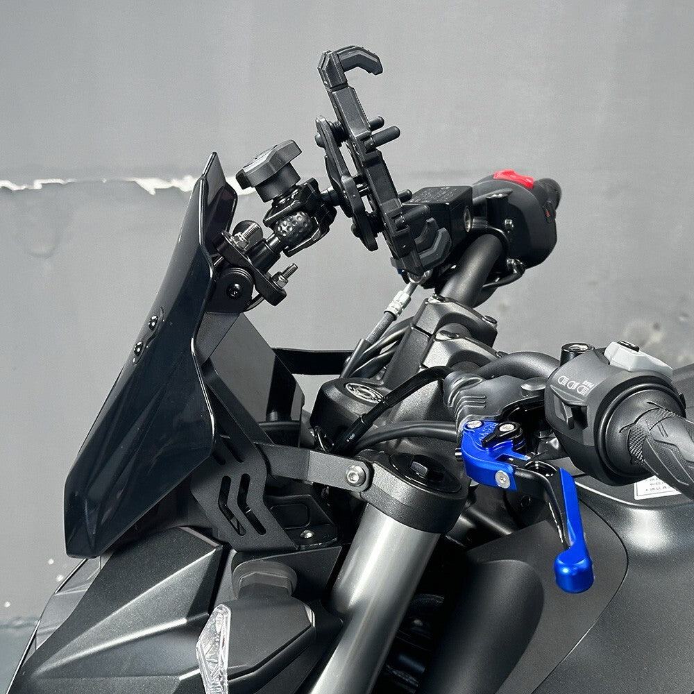 For Suzuki GSX-8S 2023-2025 Windshield Screen with GPS Sat Nav Mounting Bracket+