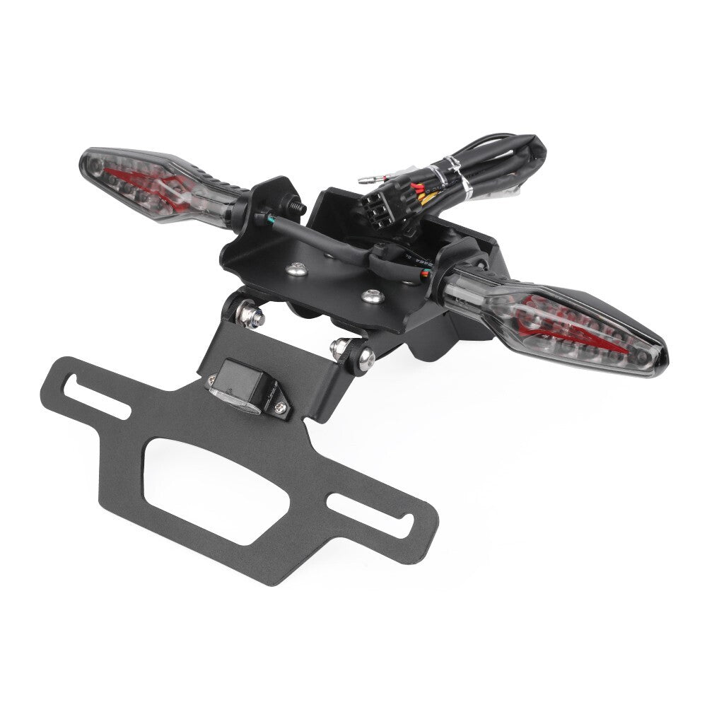 For CFMOTO 675SS/SR/SR-R/NK License Plate Holder w Tail Brake Light Turn Signal